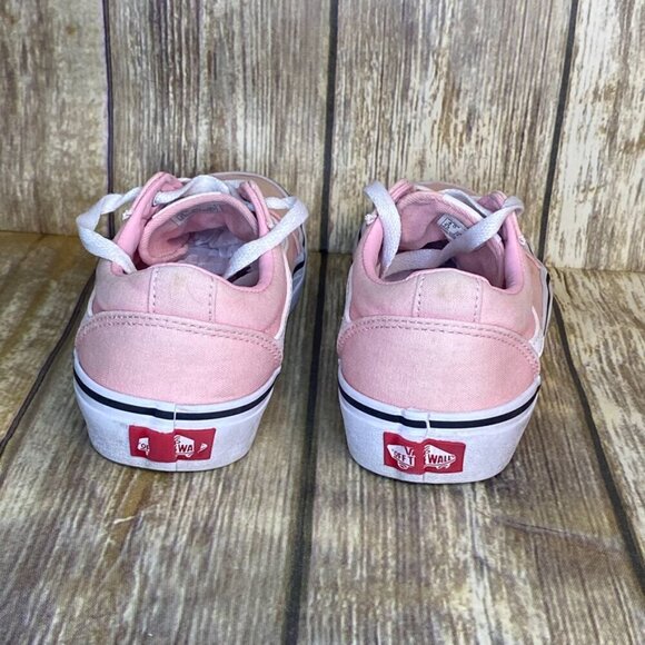 VANS Off The Wall Girl's Light Pink Low Top Skater Style Sneakers Size 4 - Picture 4 of 8